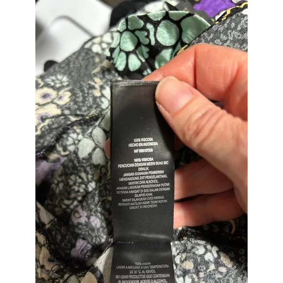 Ted Baker Saskiie Black Floral Mini Dress Size US 4 - Picture 11 of 11